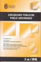 Okładka - Zarządzanie Publiczne nr 2(36)/2016 - Stanisław Mazur
