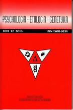 Okładka - Psychologia-Etologia-Genetyka nr 32/2015 - Włodzimierz Oniszczenko, Justyna Szymańska, Maciej Trojan, Agata Dukowicz, Julia Sikorska, Małgorzata Anna Basińska, Agnieszka Szocińska, Karolina Stala, Łukasz Malanowski, Wojciech Łukasz Dragan