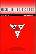 Okadka ksiki Psychologia-Etologia-Genetyka nr 32/2015