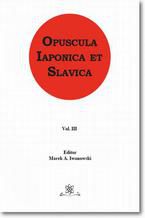 Okadka ksiki Opuscula Iaponica et Slavica Vol. 3