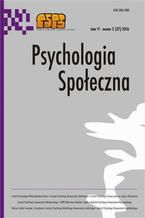 Okładka - Psychologia Społeczna nr 2(37)/2016 - Maria Lewicka