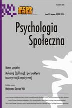 Okładka - Psychologia Społeczna nr 3(38)/2016 - Maria Lewicka