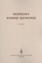 Okładka - Rozprawy Komisji Językowej ŁTN t. LXII - Praca Zbiorowa
