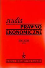 Okadka ksiki Studia Prawno-Ekonomiczne t. 98