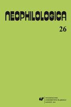 "Neophilologica" 2014. Vol. 26: Le concept d'vnement et autres tudes