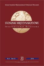 Okładka - Stosunki Międzynarodowe nr 4(52)/2016 - Edward Haliżak