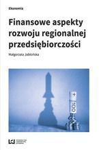 Okładka - Finansowe aspekty rozwoju regionalnej przedsiębiorczości - Małgorzata Jabłońska