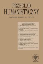 Okadka ksiki Przegld Humanistyczny 2015/3 (450)