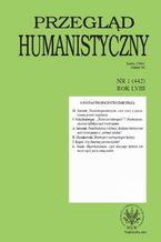 Okadka ksiki Przegld Humanistyczny 2014/1 (442)