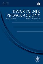 Okładka - Kwartalnik Pedagogiczny 2014/1-2 (231-232) - Anna Wiłkomirska