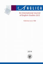 Okładka - Anglica. An International Journal of English Studies 2014 23/2 - Andrzej Weseliński