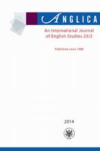 Okadka ksiki Anglica. An International Journal of English Studies 2014 23/2