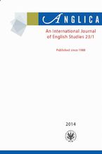 Okładka - Anglica. An International Journal of English Studies 2014 23/1 - Andrzej Weseliński