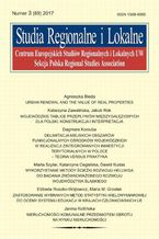 Okładka - Studia Regionalne i Lokalne nr 3(69)/2017 - Magdalena Szmytkowska, Katarzyna Zawalińska, Agnieszka Bieda, Jakub Rok, Dagmara Kociuba, Marta Szylar, Katarzyna Cegielska, Dawid Kudas, Elżbieta Roszko-Wójtowicz, Maria M. Grzelak