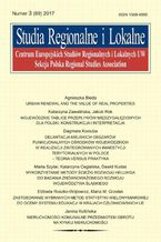 Okadka ksiki Studia Regionalne i Lokalne nr 3(69)/2017