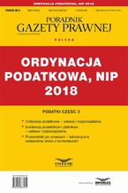 Ordynacja podatkowa, NIP 2018. Podatki cz 3