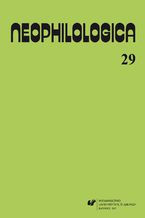 "Neophilologica" 2017. Vol. 29: Études sémantico-syntaxiques des langues romanes