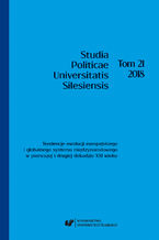 Okładka - "Studia Politicae Universitatis Silesiensis". T. 21: Tendencje ewolucji europejskiego i globalnego systemu międzynarodowego w pierwszej i drugiej dekadzie XXI wieku - red. Jan Iwanek, Paweł Grzywna, Robert Radek