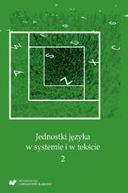 Jednostki języka w systemie i w tekście 2