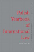 Okadka ksiki 2017 Polish Yearbook of International Law vol. XXXVII