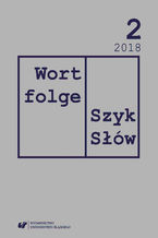 "Wortfolge. Szyk sw" 2018, nr 2