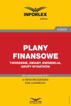 Plany finansowe  tworzenie, zmiany, ewidencja, grupy wydatków