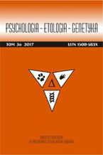 Okładka - Psychologia-Etologia-Genetyka nr 36/2017 - Bogdan Zawadzki, Kamilla Bargiel-Matusiewicz, Maciej Trojan, Jan Cieciuch, Tomasz Rowiński, Judyta Gulatowska, Ewa Skimina, Włodzimierz Strus, Artur Świtalski, Olga Cholewa, Marta Dziedzic, Ewelina Włodarczyk, Kinga Szymaniak, Oliwia Maciantowicz, Marcin Zajenkowski