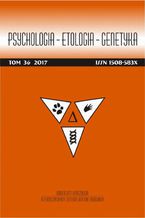 Okadka ksiki Psychologia-Etologia-Genetyka nr 36/2017