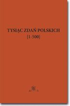 Okładka - Tysiąc zdań polskich {1-500} - Jan Wawrzyńczyk