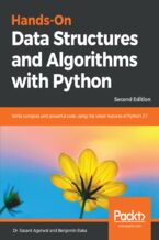 Okładka - Hands-On Data Structures and Algorithms with Python. Write complex and powerful code using the latest features of Python 3.7 - Second Edition - Dr. Basant Agarwal, Benjamin Baka