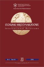 Okadka ksiki Stosunki Midzynarodowe nr 3(54)/2018