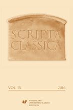 "Scripta Classica" 2016. Vol. 13