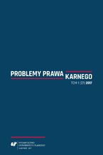 Okładka - "Problemy Prawa Karnego" 2017, nr 1 (27) - red. Jarosław Zagrodnik, Kazimierz Zgryzek