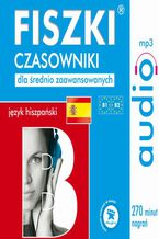 Okładka książki FISZKI audio  j. hiszpański  Czasowniki dla średnio zaawansowanych