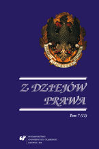 Okładka - Z Dziejów Prawa. T. 7 (15) - red. Adam Lityński, Marian Mikołajczyk, Wojciech Organiściak