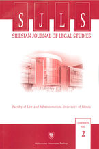 Silesian Journal of Legal Studies. Contents Vol. 2