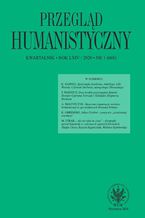 Okładka - Przegląd Humanistyczny 2020/1 (468) - Tomasz Wójcik