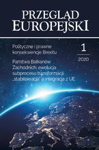 Okładka - Przegląd Europejski 2020/1 - Konstanty Adam Wojtaszczyk