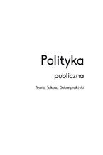 Okładka - Polityka publiczna. Teoria i jakość - Joachim Osiński, Izabela Zawiślińska