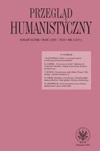 Okadka ksiki Przegld Humanistyczny 2020/4 (471)