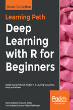 Okładka - Deep Learning with R for Beginners. Design neural network models in R 3.5 using TensorFlow, Keras, and MXNet - Mark Hodnett, Joshua F. Wiley, Yuxi (Hayden) Liu, Pablo Maldonado