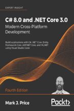 Okładka - C# 8.0 and .NET Core 3.0 - Modern Cross-Platform Development. Build applications with C#, .NET Core, Entity Framework Core, ASP.NET Core, and ML.NET using Visual Studio Code - Fourth Edition - Mark J. Price