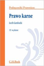 Okładka - Prawo karne. Wydanie 19 - Lech Gardocki