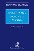 Okładka - Sprostowanie i odpowiedź prasowa - Bogusław Kosmus