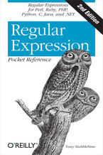 Okadka ksiki Regular Expression Pocket Reference. Regular Expressions for Perl, Ruby, PHP, Python, C, Java and .NET. 2nd Edition
