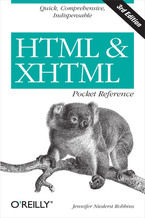 Okładka - HTML and XHTML Pocket Reference. 3rd Edition - Jennifer Niederst Robbins
