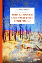 Okładka - Sonet XII (Poezjo! Gdzie cudny pędzel twojej ręki?...) - Adam Mickiewicz