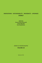 Okładka - Innovations - Sustainability - Modernity - Openness. Energy. Tom 40 - Dorota Anna Krawczyk, Iwona Skoczko, Ewa Szatyłowicz (red.)
