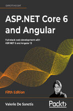 Okładka - ASP.NET Core 6 and Angular. Full-stack web development with ASP.NET 6 and Angular 13 - Fifth Edition - Valerio De Sanctis