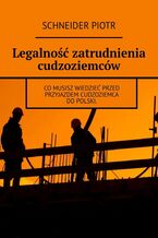 Okładka - Legalność zatrudnienia cudzoziemców - Schneider Piotr